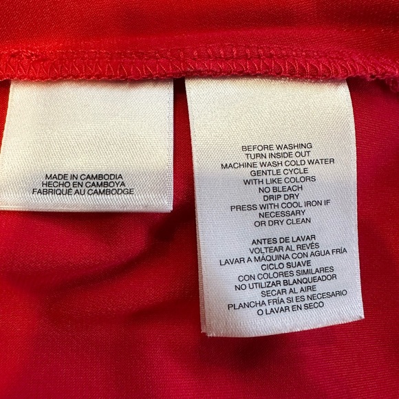 Red Long Cutout Sleeve Top nwot - Picture 4 of 6